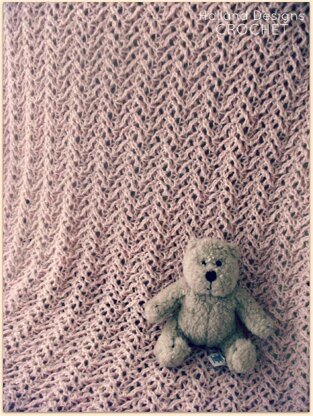 Knit-Look Lace Baby Blanket