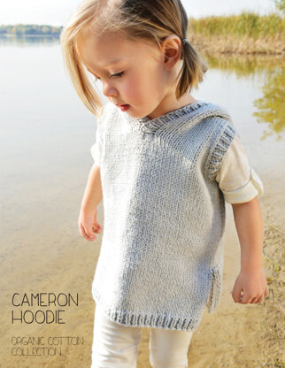 Cameron Hoodie in Blue Sky Fibers Worsted Cotton - 2810 - Downloadable PDF