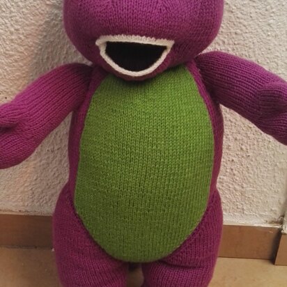 Barney the dinosaur - knitting pattern