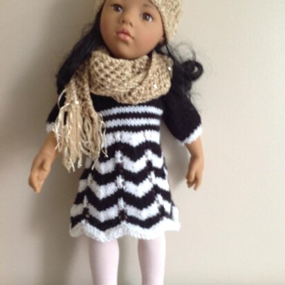 City Chic; Chevron dress for 18" dolls