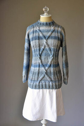 Blue Heartstrings Jumper in Universal Yarn Major - Downloadable PDF