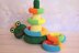 Stacking rings multi-color frog
