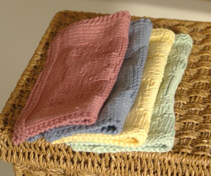 Teddy knit purl face cloth square