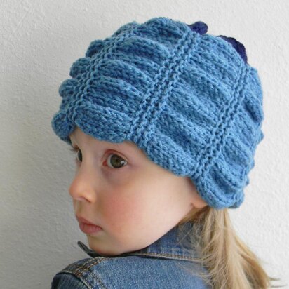 Samara Ruffle Knit Hat - knitting pattern