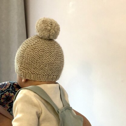 Garter Stitch Baby Beanie