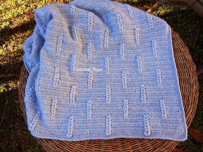 Baby Blanket  Wheat Stitch