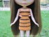 Tiger Hat and Dress Crochet Pattern For Blythe Dolls