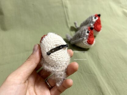 むねあかどり（ヨーロッパコマドリ）あみぐるみ / European robin amigurumi