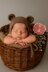 Newborn Teddy Bear Bonnet