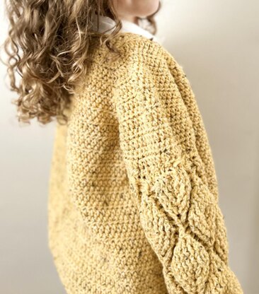 Autumn leaves crochet cardigan