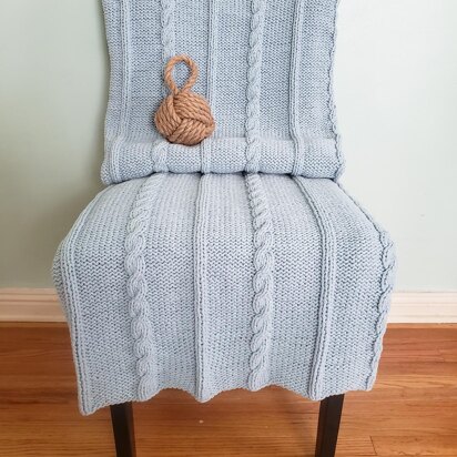 Del Mar Braided Blanket - knitting pattern
