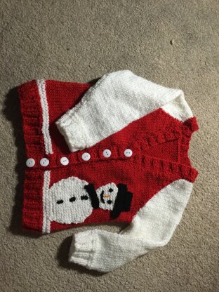 Baby snowman cardigan