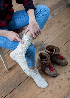 Donau Socks in Regia 4 Ply Tweed - 6410 - Downloadable PDF