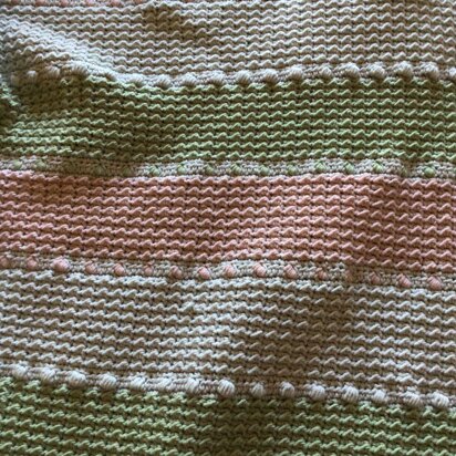 Puff and Moss Afghan, textured throw blanket