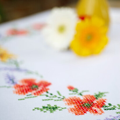 Bedruckte Deckepackung Blumen und Lavendel