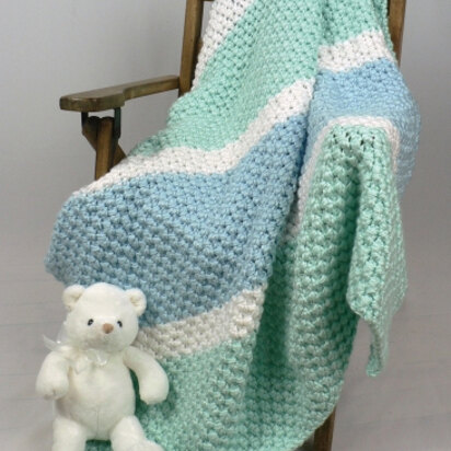 Soften His World Baby Blanket in Caron Simply Soft - Downloadable PDF