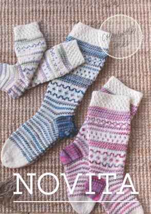 Colourwork Socks in Novita Nalle and Novita Nalle Taika - Downloadable PDF