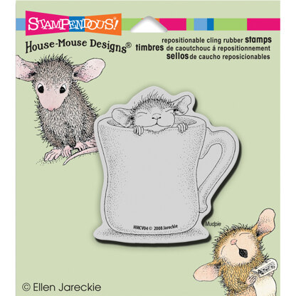 Stampendous House Mouse Cling Stamp - Warm Cup