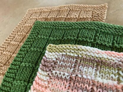 Learn to Knit - Bars and Stripes Knitted Dishcloth
