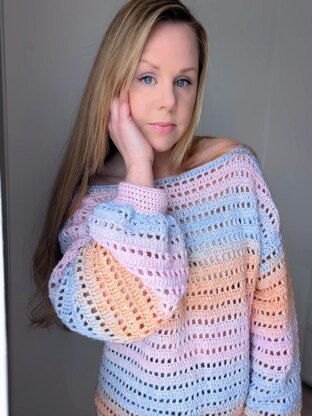 Crochet Summer Sunset Sweater Pattern