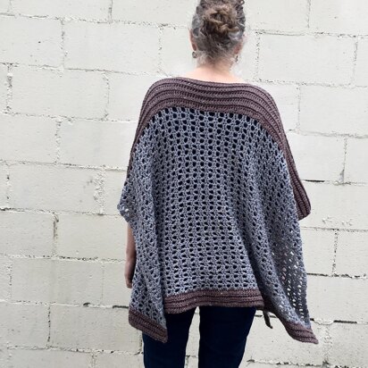 Crochet Poncho Pattern: Easy-Peasy Two Rectangle Poncho