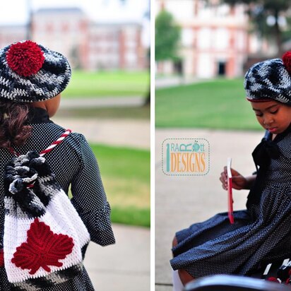 Maple Leaf Backpack and Beret