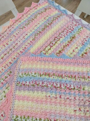 Chayma's Pastel Cot Blanket