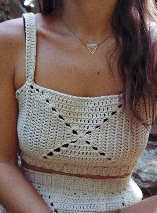 OCEAN Top || crochet summer top, granny square top, bralette