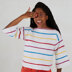 Rainbow Boat Neck Top - Free Crochet Pattern For Women in Paintbox Yarns Simply DK