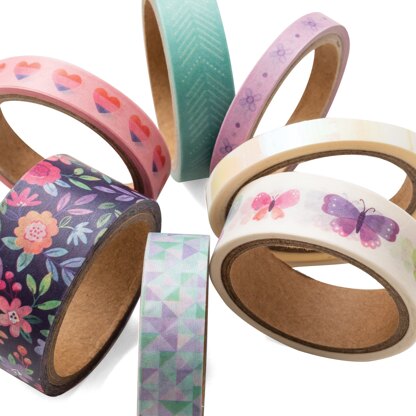 American Crafts Paige Evans Bloom Street Washi Tape 8/Pkg - W/Iridescent Foil Accents