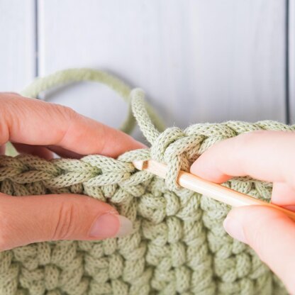 Crochet cotton cord backpack "Pastel"