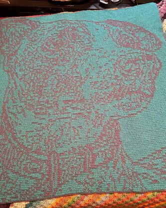 Whippet "Freya" | Dog Mosaic Crochet Blanket