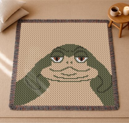 Corner-to-Corner Jabba The Hutt Blanket Slug Graph Bounty Hunter Throw CROCHET PATTERN