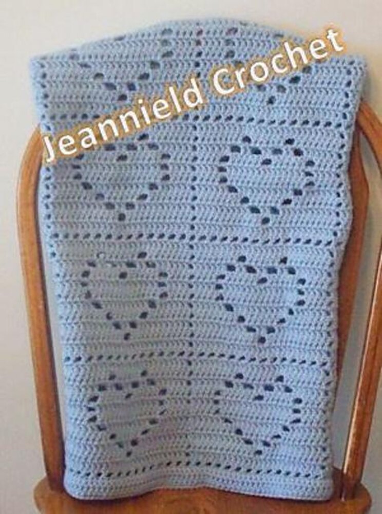 Free heart baby discount blanket crochet pattern