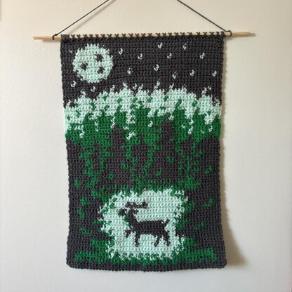 Forest at Night Tapestry Crochet Pattern