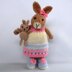 Bedtime Bunny and sleeping bag - knitted rabbit