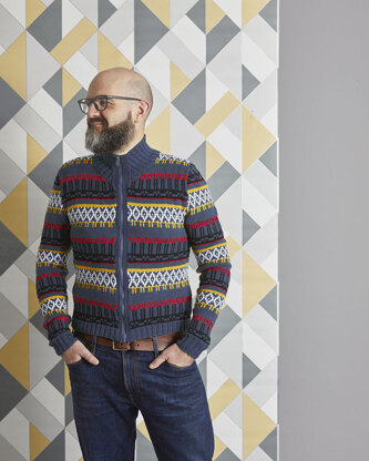 Bengt Cardigan - Knitting Pattern For Men in MillaMia Naturally Soft Merino by MillaMia