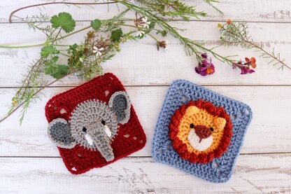 Themba the elephant granny square