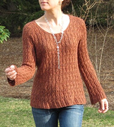 Lace Cable Rib Pullover