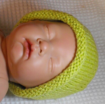 BABY ROLL BRIM BEANIE HAT KNITTING PATTERN - MADMONKEYKNITS