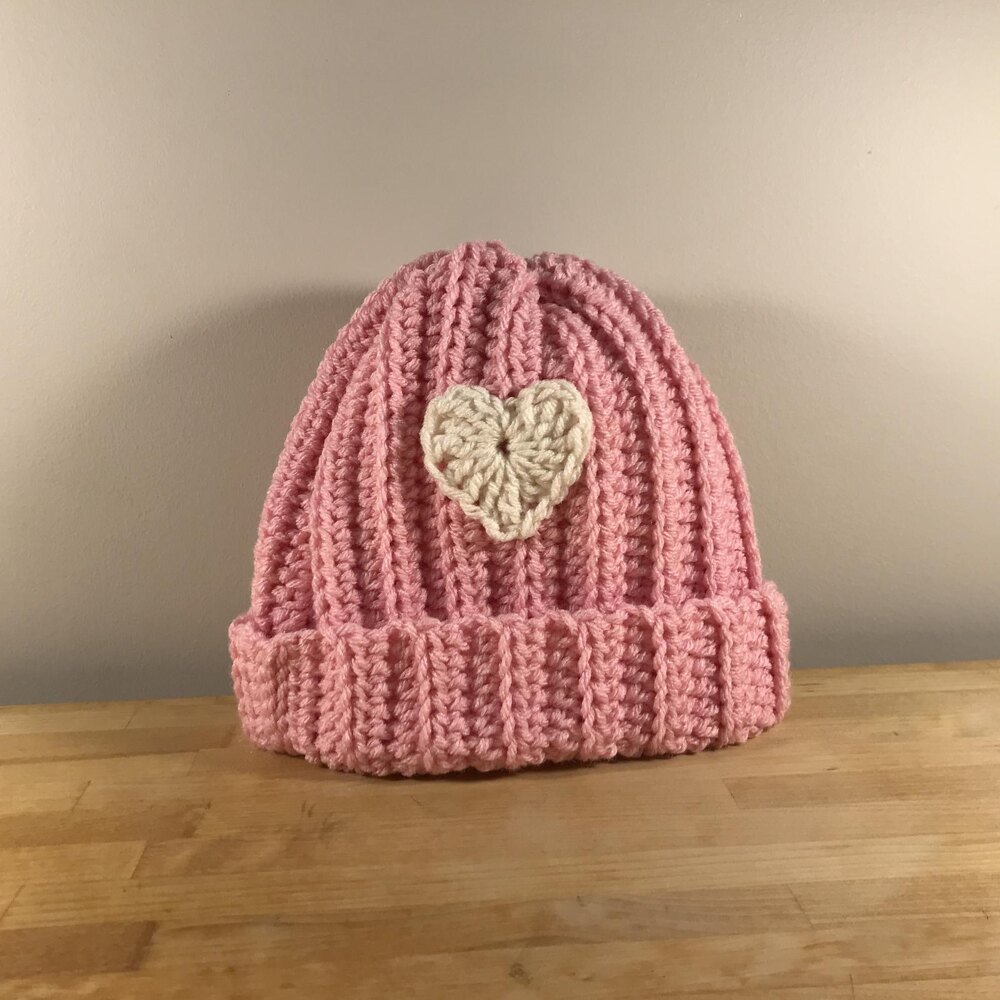 Ribbed Valentine Beanie Crochet pattern by Chris Gosselin  display picture 1
