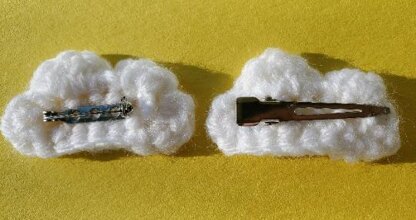 Crochet Cloud Pin/Hair Clip and Keychain Pattern Bundle