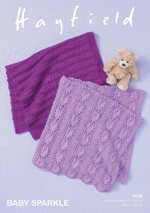 Blankets in Hayfield Baby Sparkle DK - 4658- Downloadable PDF