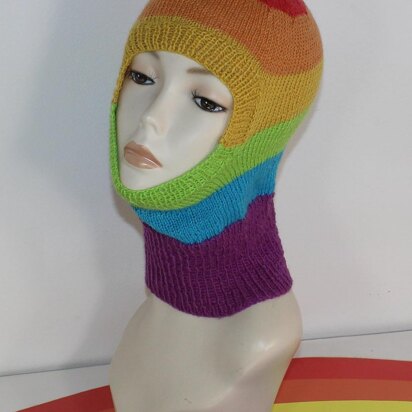 Rainbow 4Ply Balaclava Circular