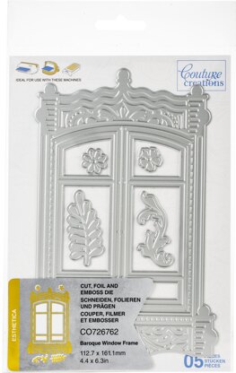 Artdeco Creations Couture Creations Esthetica Cut, Foil & Emboss Nesting Dies - Baroque Window Frame