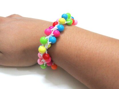 Beaded rainbow bracelet