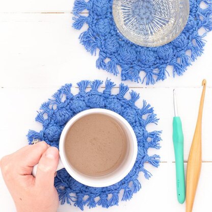 Boho Bobble Coasters (Round)