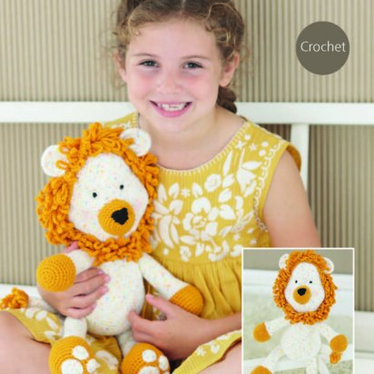 Logan The Lion Toy in Sirdar Snuggly Spots DK & Snuggly DK - 4743 - Downloadable PDF