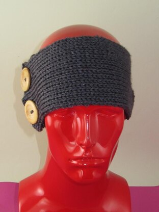 2 Button All Rib Headband