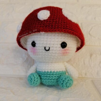 Mishi the Mushroom Baby Sprite Amigurumi